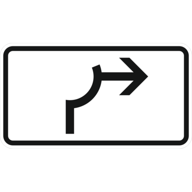 Verkehrszeichen VZ 1000-23 | Umleitungsbeschilderung Viertelkreis