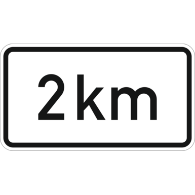 Verkehrszeichen VZ 1004-31 | Entfernungsangabe in ... km