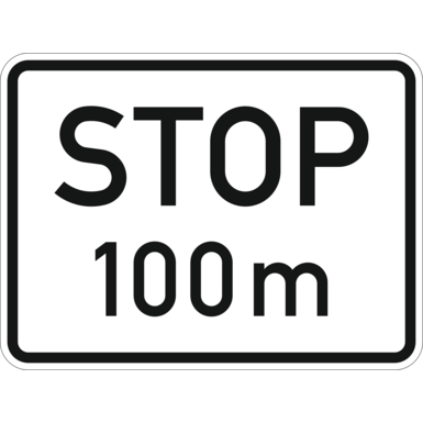 Verkehrszeichen VZ 1004-32 | Stop in ... m