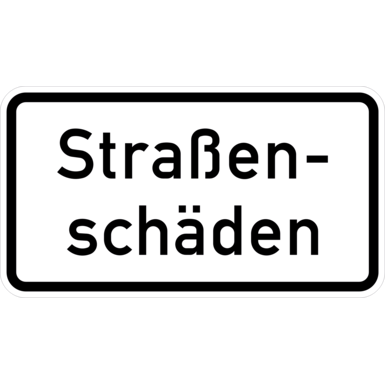 Verkehrszeichen VZ 1007-34 | Straßenschäden