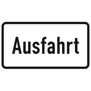 Verkehrszeichen VZ 1007-37 | Ausfahrt