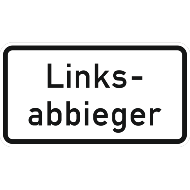 Verkehrszeichen VZ 1007-54 | Linksabbieger