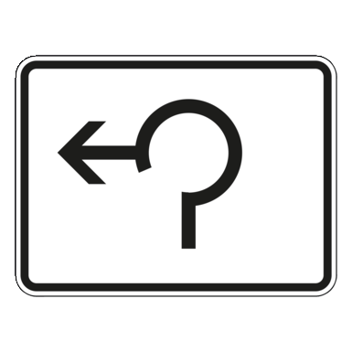 Verkehrszeichen VZ 1000-13 | Umleitungsbeschilderung Dreiviertelkreis