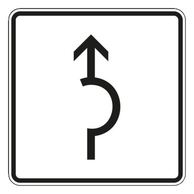 Verkehrszeichen VZ 1000-34 | Umleitungsbeschilderung Halbkreis