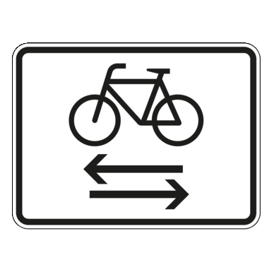 Verkehrszeichen VZ 1000-32 | Radverkehr kreuzt von links und rechts