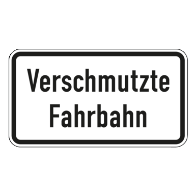 Verkehrszeichen VZ 1007-35 | Verschmutzte Fahrbahn