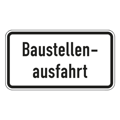 Verkehrszeichen VZ 1007-33 | Baustellenausfahrt