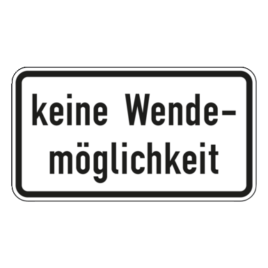 Verkehrszeichen VZ 1008-34 | keine Wendemöglichkeit