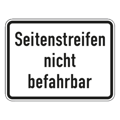 Verkehrszeichen VZ 1007-60 | Seitenstreifen nicht befahrbar