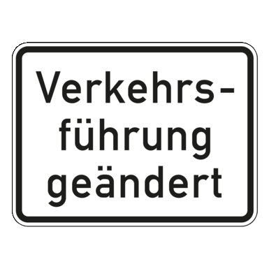 Verkehrszeichen VZ 1008-31 | Verkehrsführung geändert