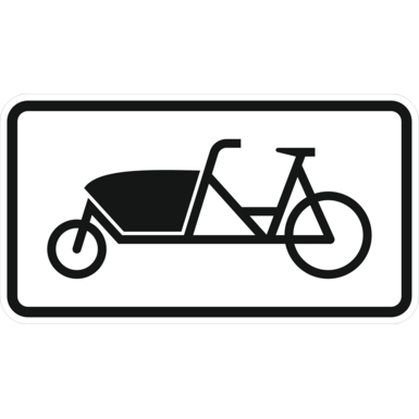 Verkehrszeichen VZ 1010-69 | Fahrrad zum Transport von Gütern oder Personen - Lastenfahrrad