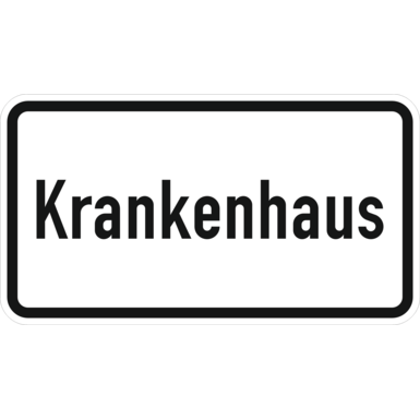 Verkehrszeichen VZ 1012-53 | Krankenhaus