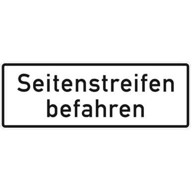 Verkehrszeichen VZ 1013-50 | Seitenstreifen befahren 