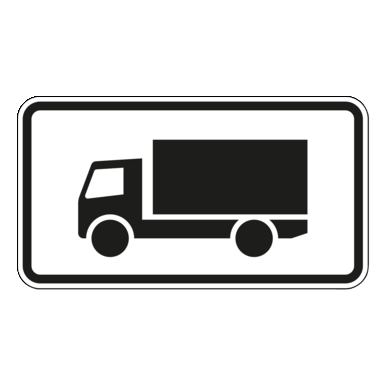 Verkehrszeichen VZ 1010-51 | Kraftfahrzeuge mit einer zulässigen Gesamtmasse über 3,5 t , einschl. ihrer Anhänger und Zugmaschinen, ausgenommen Pkw und Kraftomnibusse