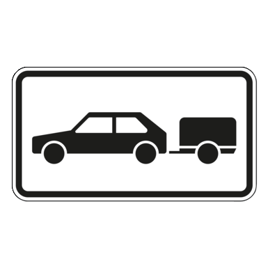 Verkehrszeichen VZ 1010-59 | Personenkraftwagen mit Anhänger