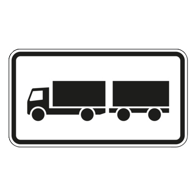 Verkehrszeichen VZ 1010-60 | Lastkraftwagen mit Anhänger