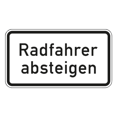 Verkehrszeichen VZ 1012-32 | Radfahrer absteigen
