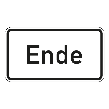 Verkehrszeichen VZ 1012-31 | Ende