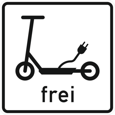 Verkehrszeichen VZ 1022-16 | Elektrokleinstfahrzeuge frei 
