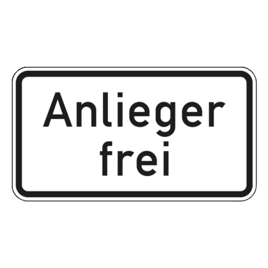 Verkehrszeichen VZ 1020-30 | Anlieger frei