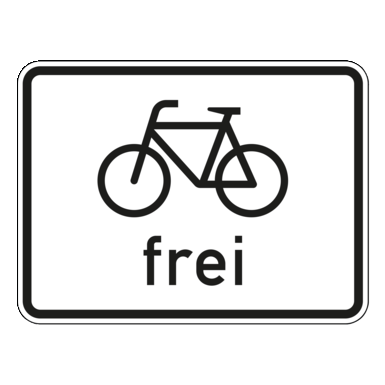 Verkehrszeichen VZ 1022-10 | Radverkehr frei