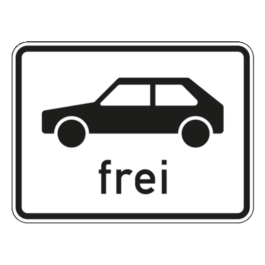 Verkehrszeichen VZ 1024-10 | Personenkraftwagen frei