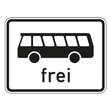 Verkehrszeichen VZ 1024-14 | Kraftomnibusse frei