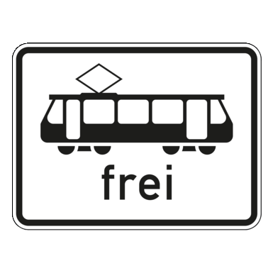 Verkehrszeichen VZ 1024-16 | Straßenbahnen frei