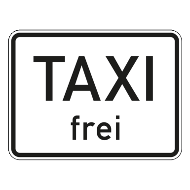 Verkehrszeichen VZ 1026-30 | Taxi frei