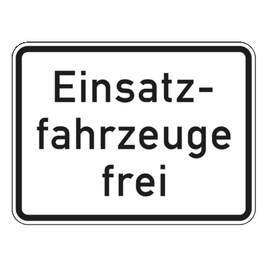 Verkehrszeichen VZ 1026-33 | Einsatzfahrzeuge frei