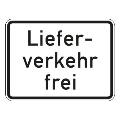 VZ 1026-35 | Lieferverkehr frei | 450x600x2 mm | flach | RA1/A