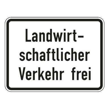 Verkehrszeichen VZ 1026-36 | Landwirtschaftlicher Verkehr frei
