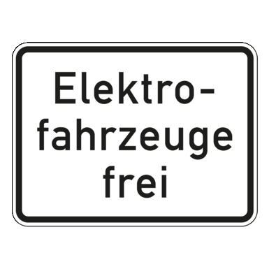 Verkehrszeichen VZ 1026-61 | Elektrofahrzeuge frei