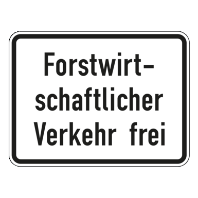 Verkehrszeichen VZ 1026-37 | Forstwirtschaftlicher Verkehr frei
