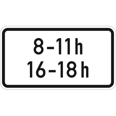 Verkehrszeichen VZ 1040-31 | zeitliche Beschränkung