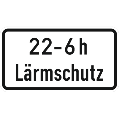 Verkehrszeichen VZ 1040-35 | Lärmschutz (mit Zeitangabe)