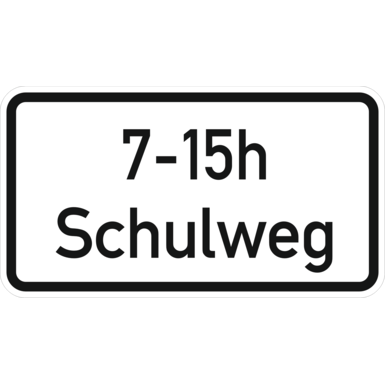 Verkehrszeichen VZ 1040-36 | Schulweg i.V.m. zeitlicher Begrenzung (zu Z.101 oder 274)