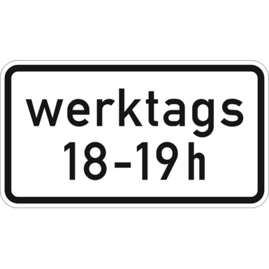 Verkehrszeichen VZ 1042-31 | zeitliche Beschränkung