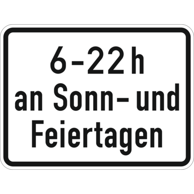 Verkehrszeichen VZ 1042-35 | zeitliche Beschränkung