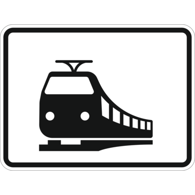 Verkehrszeichen VZ 1048-18 | nur Schienenbahnen 