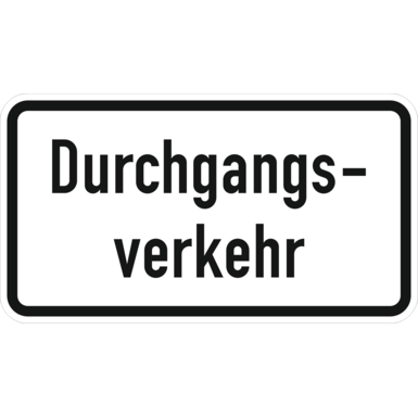 Verkehrszeichen VZ 1053-36 | Durchgangsverkehr