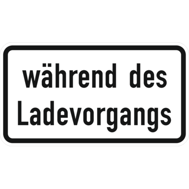Verkehrszeichen VZ 1053-54 | während es Ladevorgangs