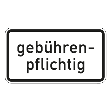 Verkehrszeichen VZ 1053-32 | gebührenpflichtig