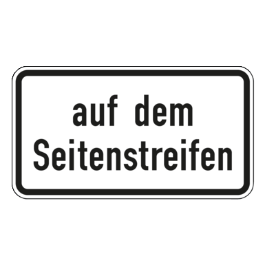 Verkehrszeichen VZ 1053-34 | auf dem Seitenstreifen