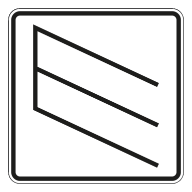 Verkehrszeichen VZ 1053-39 | schrägparken als Sinnbild