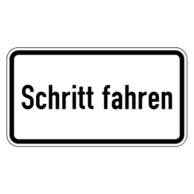 Zeichen Z 2001 | Schritt fahren