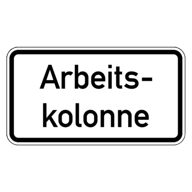 Zeichen Z 2003 | Arbeitskolonne