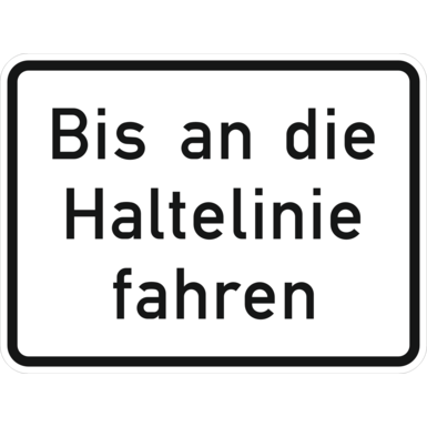 Zeichen Z 2010 | Bis an die Haltelinie fahren