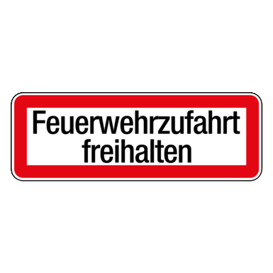 Zeichen Z 2028 | Feuerwehrzufahrt freihalten