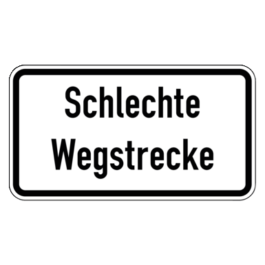 Zeichen Z 2023 | Schlechte Wegstrecke